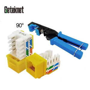 Geteknet Modular Outlet 8P8C mèo 3 5 6 6A Ethernet nối Cat3 CAT5e CAT6 cat6A mô-đun <span class=keywords><strong>Jack</strong></span> <span class=keywords><strong>RJ45</strong></span> <span class=keywords><strong>Keystone</strong></span> <span class=keywords><strong>Jack</strong></span> Viễn Thông bộ phận - Product Image 4