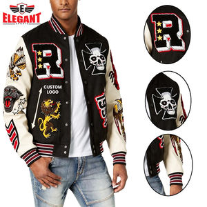 Vestes universitaires Letterman avec manches en cuir Nouveauté Meilleure vente Service OEM Dernier produit Logo personnalisé imprimé Vêtements pour hommes - Product Image 6