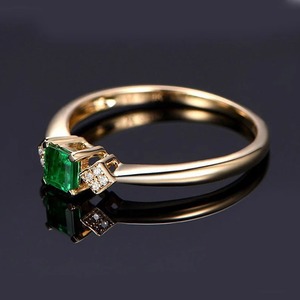 Handmade Emerald Cut 925 Sterling Silver Engagement <b>Ring</b> Gold Plated for Women <b>Indian</b> Weddings Wholesale Fine Jewelry Mehrajudin - Product Image 3