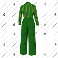 Vêtements de sororité grec Chi Eta Phi prêts à être expédiés Ensemble 2 pièces formel pour femmes: chemise habillée avec pantalon à jambes larges