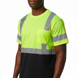 Camisetas de Seguridad de Alta Visibilidad para Invierno 2026, Reflectantes, Personalizadas, al por Mayor, Ropa de Trabajo de Manga Corta, Camiseta Reflectante de Seguridad para la Construcción - Product Image 6