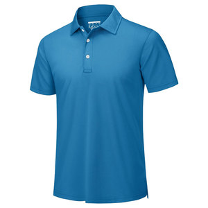 เสื้อโปโลผู้ชายแขนสั้นลำลองผ้าฝ้ายสีทึบระบายอากาศสวมใส่สบาย - Product Image 5