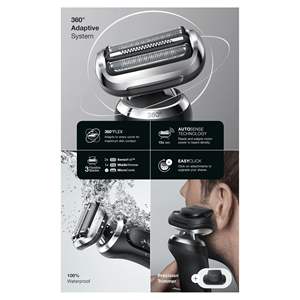 Afeitadora Eléctrica Inalámbrica para Hombre, Uso en Seco/Húmedo, Impermeable, Negra, con Lámina de Precisión, Estación de Limpieza, Clasificación IPX7 para Uso Facial, RV - Product Image 6