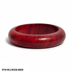 Brazalete de Madera de Sándalo Rojo Hecho a Mano, Pulido Natural, Joyería Minimalista Boho para Mujer - Product Image 4