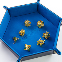 Sanseking-Jeu de dés en cuivre polyédrique de 7 pièces, taille standard, pour table de jeu de rôle et jeux de société