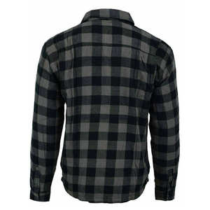 Chemise en flanelle à manches longues pour hommes du fabricant, toutes couleurs, poche de poitrine à carreaux noirs, col rabattu, teint en fil de coton 100% - Product Image 3