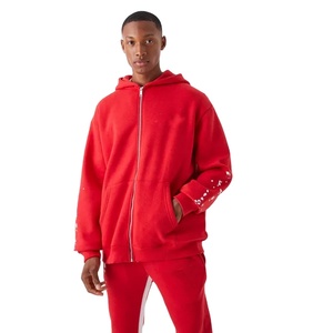 Sweat à capuche zippé pour hommes de qualité supérieure pantalon survêtement personnalisé polaire lourde logo de haute qualité respirant essentiel surdimensionné hiver - Product Image 2