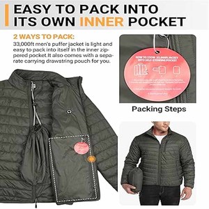 Veste bouffante surdimensionnée pour hommes, veste bouffante à la mode OEM, veste bouffante veste bouffante personnalisée veste d'hiver bouffante - Product Image 2