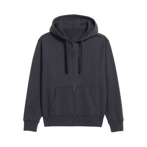 Sweat à capuche uni décontracté pour hommes de haute qualité avec demi-fermeture éclair surdimensionné couleur unie et plusieurs poches pour l'hiver - Product Image 4