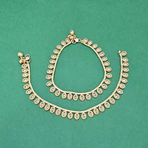 Tobilleras Payal clásicas antiguas Moda de alta calidad con chapado en oro Lo último en línea exportado en todo el mundo - Product Image 1