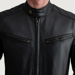 Veste en cuir véritable de luxe Vêtement d'extérieur de mode haut de gamme Hommes - Product Image 5