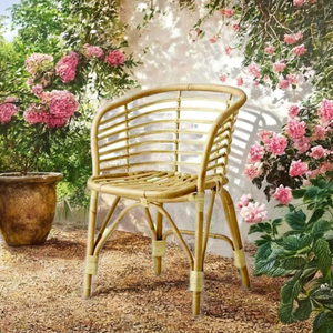 Silla de ratán minimalista duradera de alta calidad, hermoso diseño para dormitorio, sala de Estar, comedor, granja, Park Villa - Product Image 3