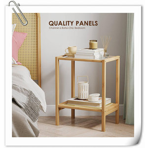 17,55 ''W Mesita de noche de madera maciza Muebles de sala de estar elegantes - Product Image 4