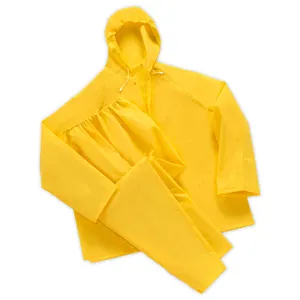 定制口袋雨衣轻质耐用连帽夹克和裤子定制环保可重复使用口袋外套