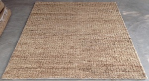 Alfombra trenzada de Yute natural-Alfombra de suelo de textura gruesa tejida a mano ecológica - Product Image 3