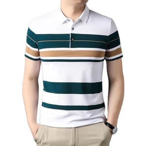 Polo para hombre elegante algodón sólido manga corta cómodo Slim Fit verano moda negocios Golf tenis desgaste - Product Image 1