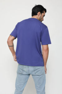 T-shirt 100% coton respirant à motifs solides et ajustés, design décontracté à col rond avec design vierge, personnalisé en gros - Product Image 3