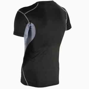 Camiseta Deportiva para Hombre, Estilo Atlético, Lavada, Lisa, de Poliéster, para Fisicoculturismo, Gimnasio, Fitness, Secado Rápido, Transpirable, Manga Corta - Product Image 2
