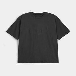 Vente chaude 100% coton T-Shirt LOGO personnalisé solide hommes Hip Hop Style Boxy fit tshirt - Product Image 4