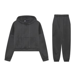 Conjuntos de dos piezas de invierno para mujer, chándal, traje de gran tamaño, trajes de pantalón de otoño 2026, sudadera femenina, sudadera deportiva sólida, ropa deportiva - Product Image 1