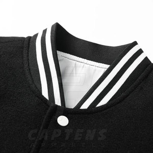 Veste Letterman à quantité minimale de commande basse pour l'extérieur Veste d'hiver Letterman à logo personnalisé à la mode pour hommes - Product Image 3