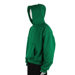 Sudadera con Capucha Corta Holgada Personalizada para Hombre, Estilo Informal con Hombros Caídos, Sudadera Lisa de Invierno para Unisex - Product Image 3