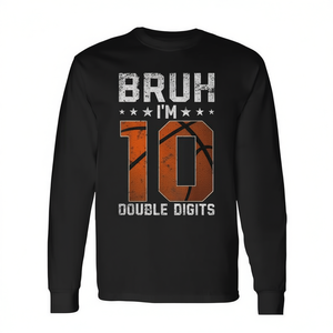 T-shirt à manches longues pour enfants, motif graphique de fête de basket-ball, vêtement promotionnel pour événements sportifs - Product Image 2