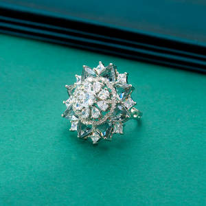 Wholesale High Quality Fashion Classic Finger <b>Ring</b> With Rhodium Plating Fashion Accessory - Product Image 3