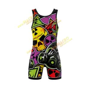 Singlet de Lucha Libre Personalizado con Estampado por Transferencia de Calor, Estilo Seco, Sin Mangas, 100% Algodón, Costuras Planas, Color Personalizado 5-7 - Product Image 4
