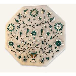Recién llegado, juego de posavasos de loto de mármol con incrustaciones de nácar, posavasos hechos a mano, proveedor de decoración del hogar de lujo - Product Image 5