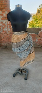 Surtido al por mayor mujeres traje de baño Pareos bloque impreso algodón Sarongs Dabu Bagru playa Sarong Color Natural índigo Sarong - Product Image 6