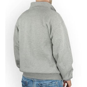 Sweat-shirt à col montant et demi-fermeture éclair pour homme avec logo personnalisé en coton mélangé épais, coupe élégante, parfait pour le travail ou le week-end - Product Image 5
