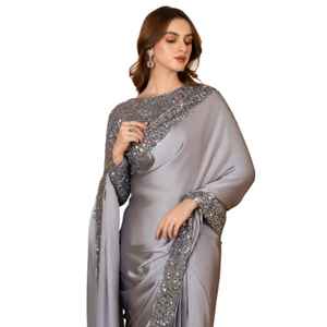 Dernier modèle de sari en soie et coton modal pour femmes, fournisseur et exportateur indien, nouveau modèle de robe pour les fêtes de mariage et les adultes - Product Image 1