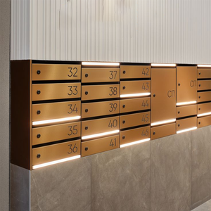 Boîte aux lettres murale multi-unités avec compartiments personnalisés et serrure à clé, boîtes aux lettres commerciales pour immeubles d'appartements - Product Image 1