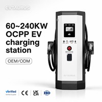 Cargador de Vehículos Eléctricos de Corriente Continua de 60KW, 120KW, 180KW, 240KW, OCPP, Nivel 3, CCS, GBT, Chademo, Doble Conector, IP54, Resistente a la Intemperie, Gestión de Cables, Facturación Automática