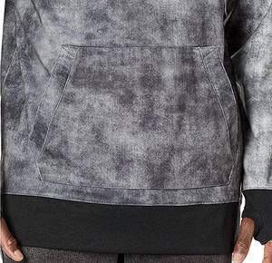 Pull à capuche pour homme en polyester/coton polaire couleur unie respirant séchage rapide hiver décontracté 300g tissu teint uni - Product Image 5