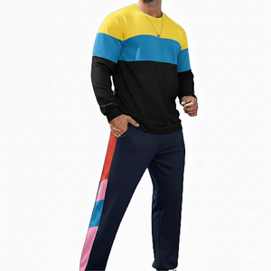Ensemble de survêtement décontracté tendance en deux pièces, sweat-shirt et jogging, lavage à l'acide, haute qualité - Product Image 5