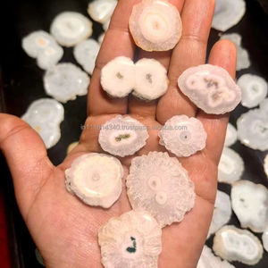 100% cabujón de cuarzo Solar Natural de alta calidad en ambos lados, piedras preciosas sueltas pulidas para accesorios de joyería - Product Image 1