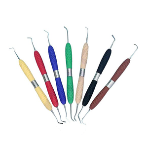 En acier inoxydable dentaire parodontal Gracey Curettes Kit instruments dentaires poignée en plastique Offres Spéciales CE ISO approuvé - Product Image 1
