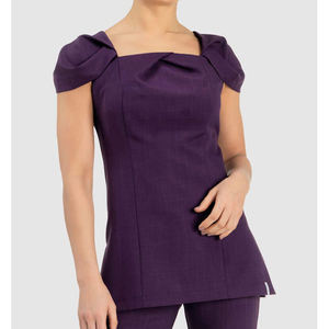 Ensemble Tunique et Pantalon de Travail Extensible et Doux pour Salon de Beauté, Coiffure et Esthétique, Personnalisable avec Logo, Vente en Gros - Product Image 3