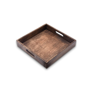 Bandeja DE SERVICIO DE MADERA Sheesham India hecha a mano, estilo único de lujo con asa, bandeja de cocina de tamaño personalizado, venta de servicio de alimentos para uso doméstico - Product Image 1
