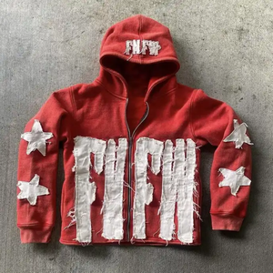 Nueva llegada Streetwear manga larga Puff impresión Sudadera con capucha hecha de fábrica Slim Fit hombres Puff impresión Sudadera con capucha para la venta en línea - Product Image 4