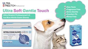 3,5 Mil Ultra Stretch Ice Blue Guantes sin polvo de nitrilo desechables para laboratorio Cocina Jardín Limpieza Uso de seguridad - Product Image 6