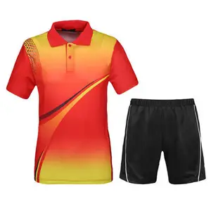 남성 여성 및 어린이 테니스 복장 배드민턴 복장 의류 티셔츠 달리기 및 운동 및 골프 폴로 셔츠