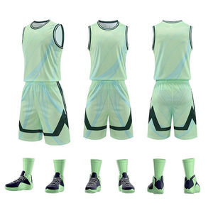 Vêtements de basket-ball en gros, maillot à séchage rapide avec short respirant, qualité supérieure, broderie de drapeau - Product Image 5