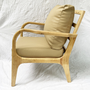 Revolving Comfortable GSD68056 Living Room Accent <b>Chair</b> with Wooden Frame and Faux Leather Cushion for Home Office - Product Image 6