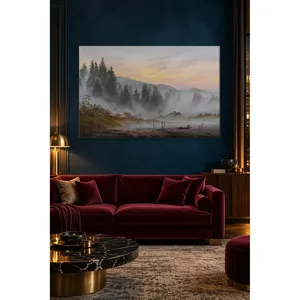 Fida Caspar David Friedrich - L'aube dans une forêt de pin brumeuse - Impression sur toile - Product Image 4