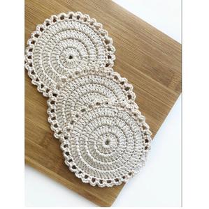 Posavasos de lino elegante de tela suave con forma cuadrada de Color azul para posavasos de mesa de restaurante en casa - Product Image 6