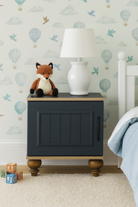 Mesita de Noche Moderna y Elegante Arion Kids Ozan con Cuerpo de MDF y Patas de Madera, Diseño de Mesa Auxiliar - Product Image 3