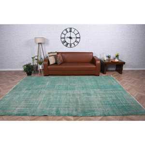 พรมวินเทจขนาด 6.9x10.3 ฟุต พรมตุรกีขนาดใหญ่ พรมลายจุดสีน้ำเงิน - Product Image 2